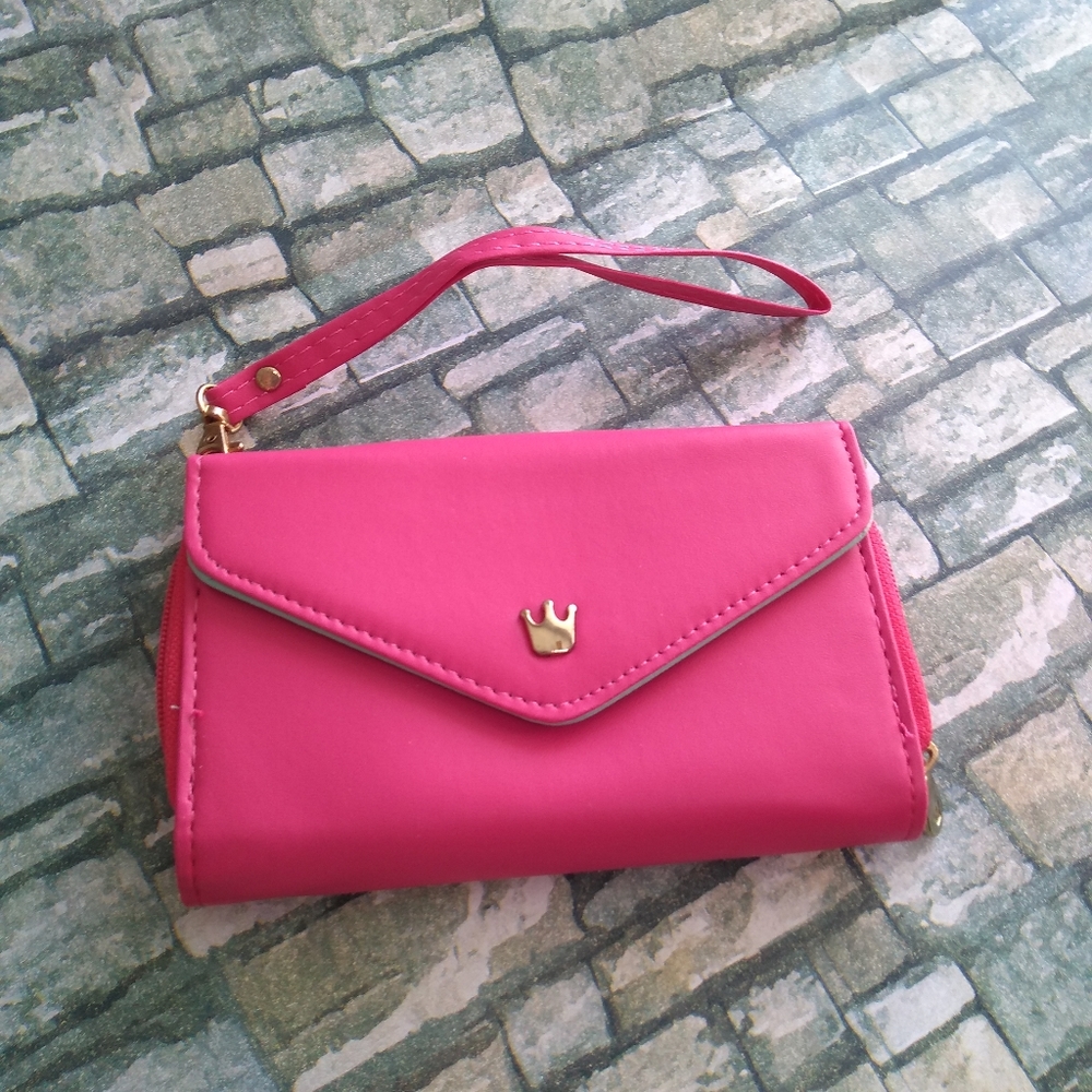 Crown phone pouch wallet K with strap